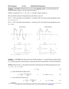 HW#4 Solutions Dr. Du ME06/EE106 Mechatronics Problem 1 : 3.4b