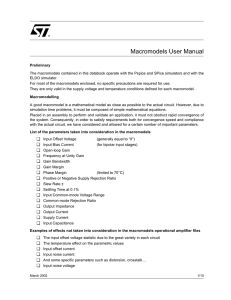 macromodels user manual for standard linear products