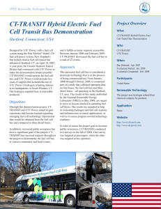 CT-TRANSIT Hybrid Electric Fuel Cell Transit Bus Demonstration