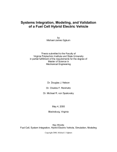 System Integration and Modeling of a Fuel Cell Vehicle