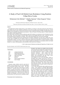 A study of fuel cell hybrid auto rickshaws using realistic urban drive