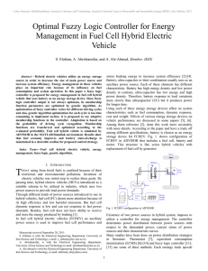 Optimal Fuzzy Logic Controller for...el Cell Hybrid Electric Vehicle