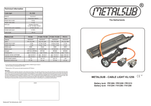 METALSUB - CABLE LIGHT KL1256
