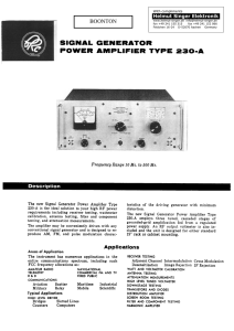 signal generator power amplifier type 230-a