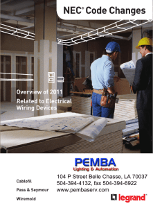 NEC Code - PEMBA Lighting and Automation