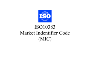 ISO10383 Market Indentifier Code (MIC)