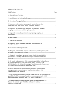 Figure: 30 TAC §305.69(k) Modifications Class A. General Permit