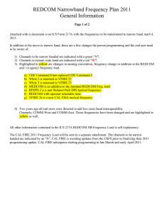 217A RedCom Narrowband Frequency Plan 2011