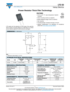 LTO 50 Power Resistor Thick Film Technology