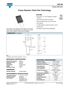 LTO 50 Power Resistor Thick Film Technology