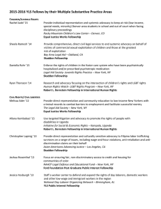 YLS Fellowship Recipients by Practice Area
