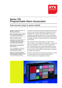 Series 725 Programmable Alarm Annunciator