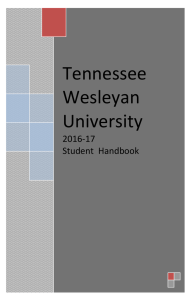 Student Handbook - Tennessee Wesleyan University