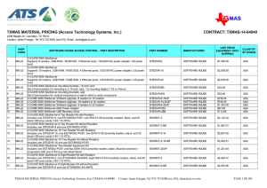 TXMAS Product Price List - Access Technology Systems