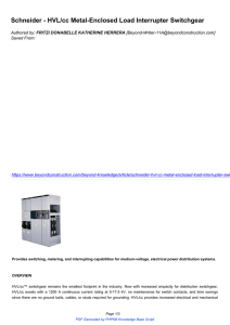 Schneider - HVL/cc Metal-Enclosed Load Interrupter Switchgear
