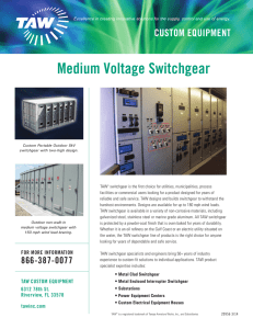Medium Voltage Switchgear - TAW Tampa Armature Works