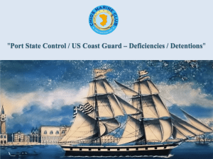 "Port State Control / US Coast Guard – Deficiencies / Detentions"