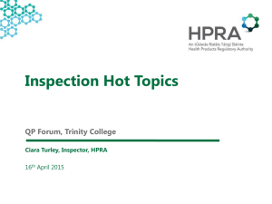 Inspection Hot Topics