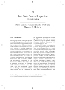 Port State Control Inspection Deficiencies