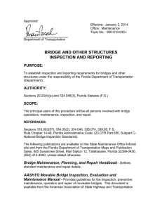 bridge and other structures inspection and reporting