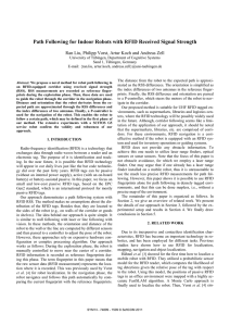 Path Following for Indoor Robots with RFID Received Signal Strength