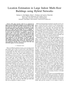 Location Estimation in Large Indoor Multi