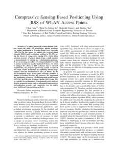 Compressive Sensing Based Positioning Using RSS of WLAN