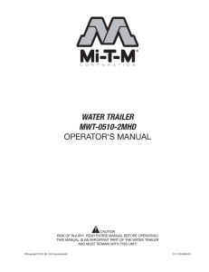 MWT-0510-2MHD Water Trailer - Mi-T-M
