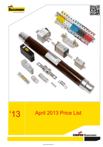 April 2013 Price List