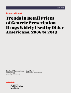 Trends in Retail Prices of Generic Prescription Drugs Widely