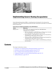 Implementing Generic Routing Encapsulation