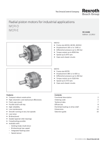 Radial piston motors for industrial applications MCR-D