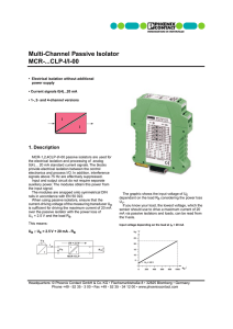 Multi-Channel Passive Isolator MCR-CLP-I/I-00