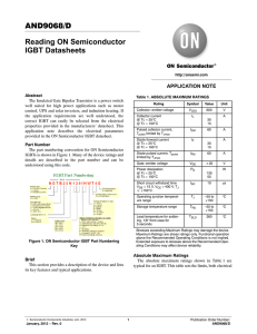 AND9068 - Reading ON Semiconductor IGBT Datasheets