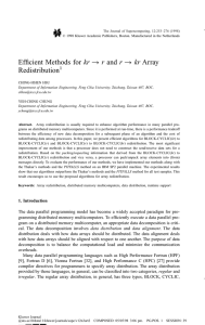 Efficient Methods for kr R r and r R kr Array Redistribution1