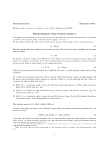 Parametrization of the rotation matrix R