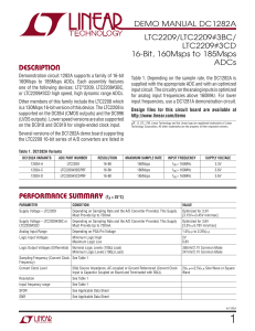 DC1282A-LTC2209 Evaluation Kit Quick Start Guide