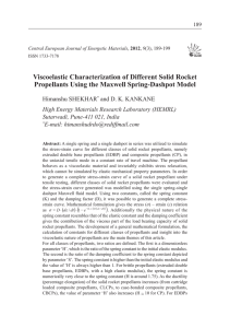 Viscoelastic Characterization of Different Solid Rocket Propellants