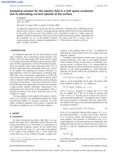 Analytical Solution for the Electric Field in a Half-Space C