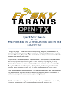 Taranis Quick Start Guide