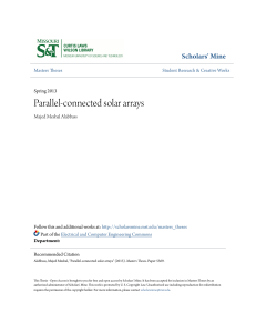 Parallel-connected solar arrays