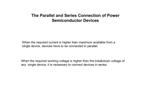 The Parallel and Series Connection of Power Semiconductor Devices