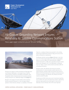 All-Copper Grounding Network Ensures Reliability At Satellite