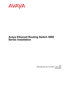 Avaya Ethernet Routing Switch 5000 Series
