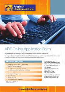 ADF Online Application Form - Anglican Diocese of Melbourne