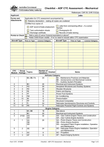 Form 1272, Checklist, ADF CTC Assessment – Mechanical