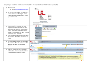 (ADF) in the integrated Research Information System (iRIS)