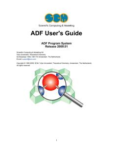 SCM: ADF User`s Guide