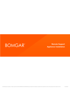 Bomgar Remote Support Hardware Installation Guide