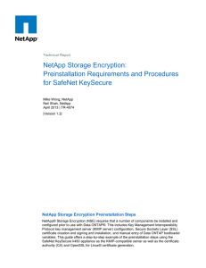 NetApp Storage Encryption